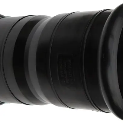 Manicotto ad innesto doppio PE 92/80 nero con guarnizioni KRDM 