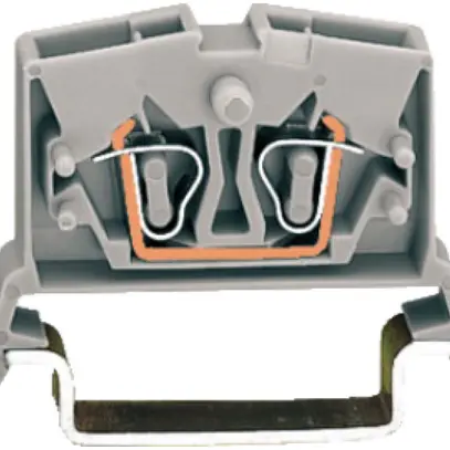Borne WAGO mini 2L 2.5mm² gris pour DIN-35 