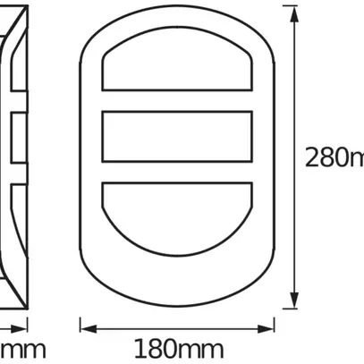 Applique LED LDV ENDURA STYLE PLATE WALL 12W 600lm 3000K acier affiné 