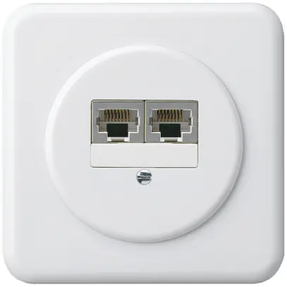 Scatola di raccordo INC basico 2×RJ45s separato CUC bianco 