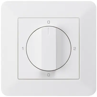 Interruttore rotativo INC kallysto.trend 2/1L bianco con manopola 