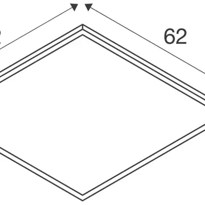 Lampada pannello LED SLV PANEL C 34W 4300lm 930/940 IP20/54 620×620mm bianco 