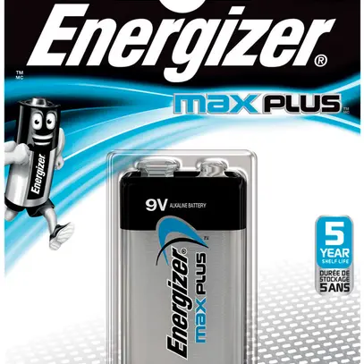 Pila alcalina Energizer Max Plus 6LR61 9V, blister a 1 pezzo 