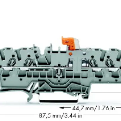 Morsetto sezionatore di misura WAGO TopJob-S 4L 2.5mm² grigio 