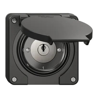 Interrupteur rotatif NUP NEVO, 0/2L, avec serrure&2 clés, KS, 0-1-0-1, noir 