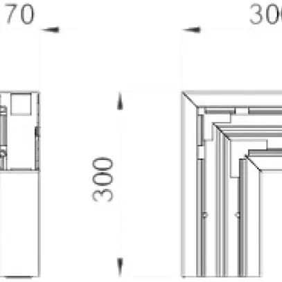 Angolo piatto Bettermann GEK-K 70×130mm bianco puro 