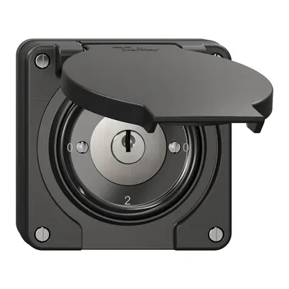 Interruttore rotativo NUP NEVO, 2/2L, con serratura&2 chiavi, KS, 0-1-0-2, nero 