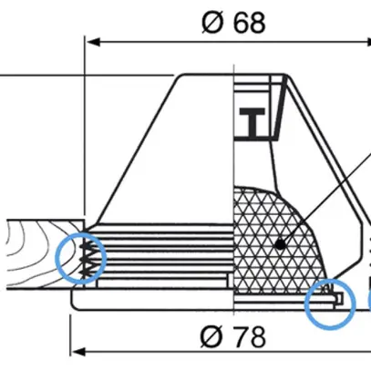 Downlight ELBRO GU5.3 35W Ø78mm transparent 