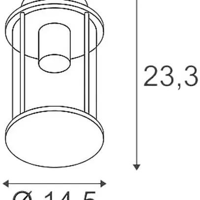Plafoniera SLV PHOTONIA, E27 60W vetro chiaro IP44 antracite 