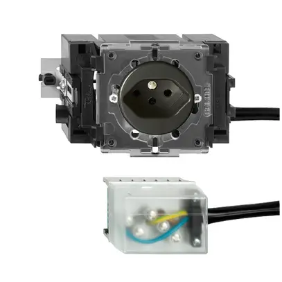 EB-Steckdose FH T13 L1 schwarz 49…69mm für Flachkabel Powerbus 