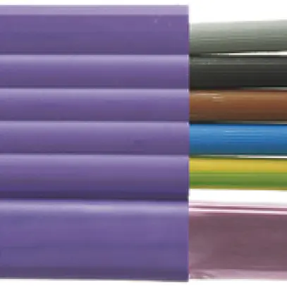 Cavo piatto Woertz Combi 5×2.5+2×1.5mm² senza alogeni lilla con banda nera Cca 
