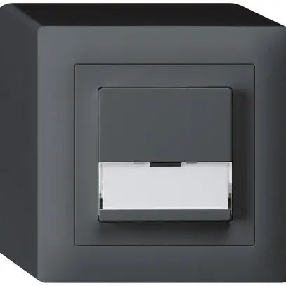 Poussoir de sonnerie AP kallysto A/1L anthracite avec porte-étiquette 