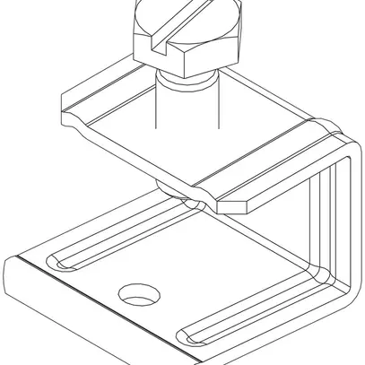 Graffa d.ritegno Lanz p.fissaggio d.copertura su multicanale a lunga campata A4 