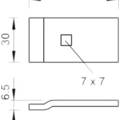 Pièce de fixation Bettermann 60×30mm pour échelle à câble h=110mm 