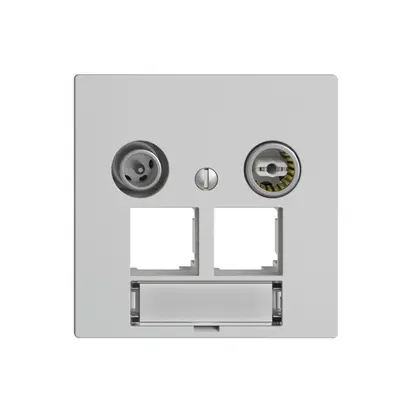 Prise multimédia EDIZIOdue F EASYNET 11dB, p.2×RJ45 S-One, gris clair 