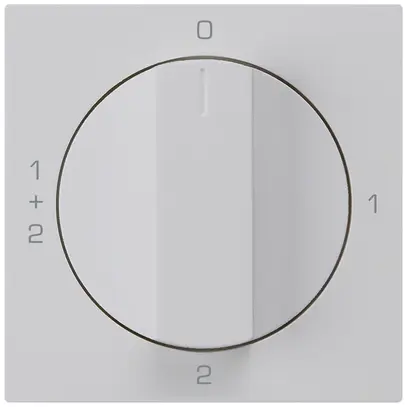 Frontset für Drehschalter S1 hellgrau 60×60mm kallysto 0-1-1+2-2 