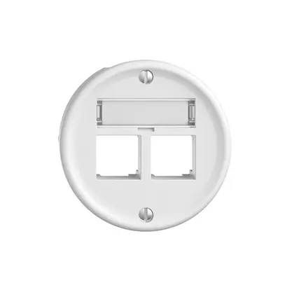 Montageset S-One STANDARDdue Q für 2×RJ45 gerade, weiss 