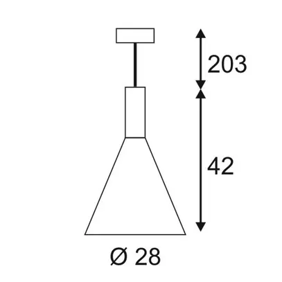 Luminaire suspendu SLV PHELIA E27 23W Ø280×420mm IP20 noir 