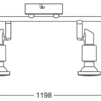 Plafonnier LDV LED SPOT GU10 6×2.6W 6×230lm 2700K argent 