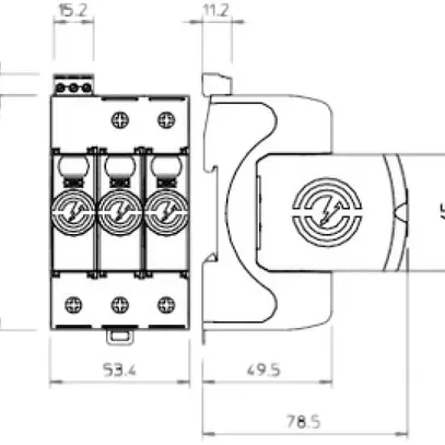 Scaricatore di sovratensione Bettermann V20+NPE+FS, 2L, tipo 2, 280V 