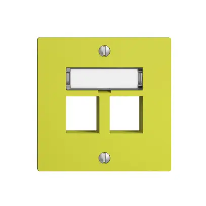 Kit de montage EDIZIOdue F, sortie droite, pour 2×Keystone, lemon 