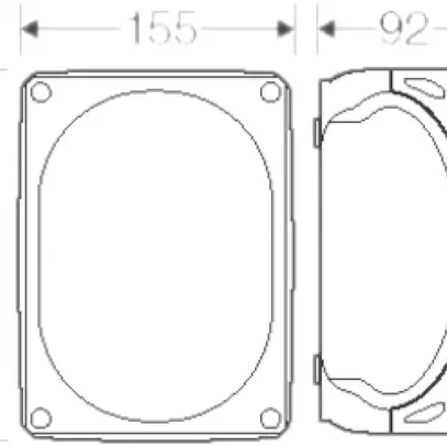 Boîte de dérivation AP Hensel DK 1610 G, 5×10mm², gris 
