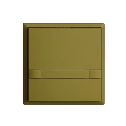 Poussoir ENC KNX 1× EDIZIOdue colore olive RGB sans LED avec insert papier 