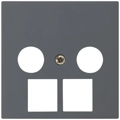 Placca frontale kallysto 2×coassiale/2×RJ45 antracite 