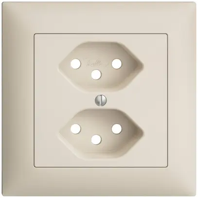 Kit frontal EDIZIOdue crema 88×88mm 2×T13 