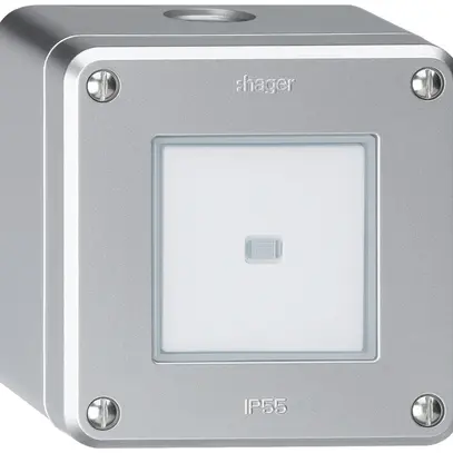 Interruttore AP robusto IP55 schema 3 illuminato alluminio 