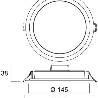 Downlight LED Sylvania START eco 12W 1100lm 4000K 110° Ø165mm bianco 