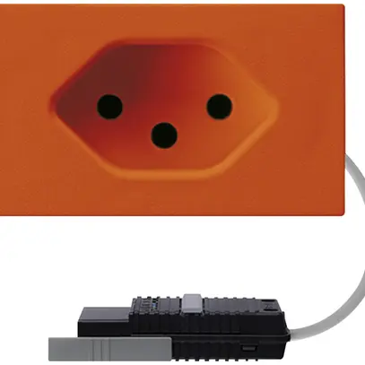 Prise INC type 13 FLF orange adaptateur câble rond 5P L2 