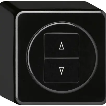 Pulsante per tappar.AP basico con 2 tasti di comando nero 