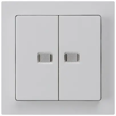 UP-Leuchtdruckschalter kallysto 1/3+3/1 mit 2 Linsen hellgrau 