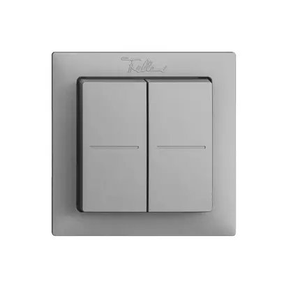 Poussoir RF Smart Light Control Feller EDIZIOdue F, Philips Hue 4K/2T, silver 