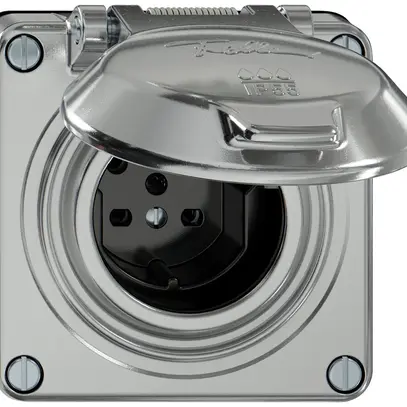 Presa ELEMENT SNAPFIX® 1×tipo 15 10A 440V con coperchio IP55 all 