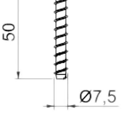 Goujon à visser coupe feu Bettermann T30 7.5×50mm acier galvanique zingué 
