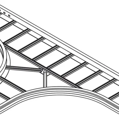 Pezzo a T Lanz per multicanale a lunga campata 400×60mm ZMA 