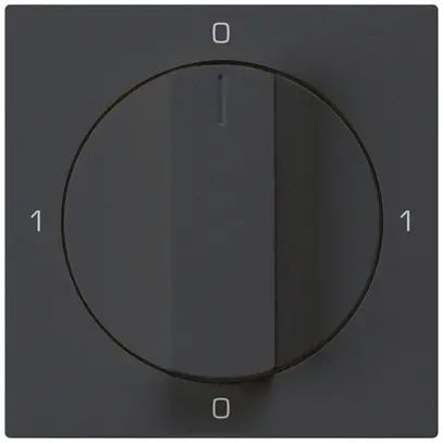 Kit frontale per interruttore rotativo S0 60×60mm kallysto 0-1-0-1 nero 