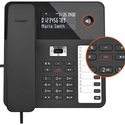 Schnurtelefon Gigaset DESK 800 A CLIP schwarz 