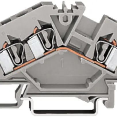 Morsetto di passaggio cablaggio front. WAGO 4mm² grigio 