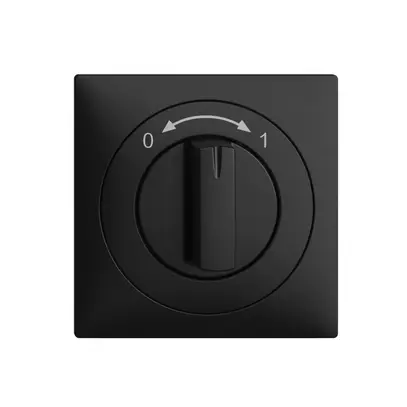 Kit frontal EDIZIOdue 0<->1 noir 60×60mm pour contact pivotant 