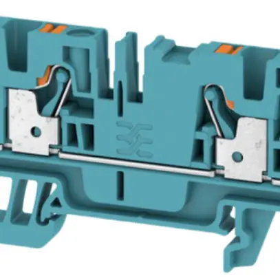 Morsetto di passaggio Weidmüller A4C PUSH IN 4mm² 4 contatti TS35 blu 