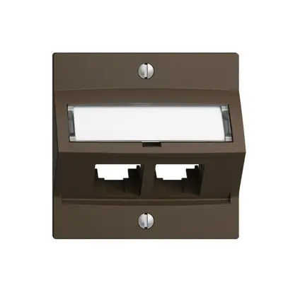 Kit di montaggio S-One EDIZIOdue F per 2×RJ45 obliquo, coffee 