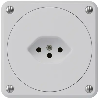 UP-Steckdose robusto Typ 13 grau ohne Klappdeckel für Kombination 