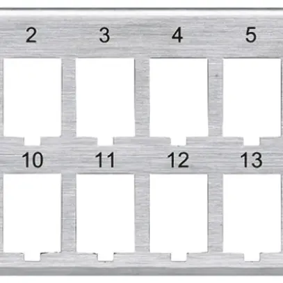 Module de base HA HMS 16×RJ45 Keystone, TV-/Sat, gris 