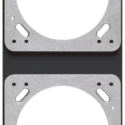 Plaque de montage ENC robusto 2×1 noir 