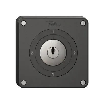 Interruttore rotativo NEVO, 3/2L, con serratura&2 chiavi, KS, 2-1-2-1, nero 