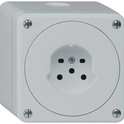 Presa AP robusto tipo 15 grigio senza copercchio 