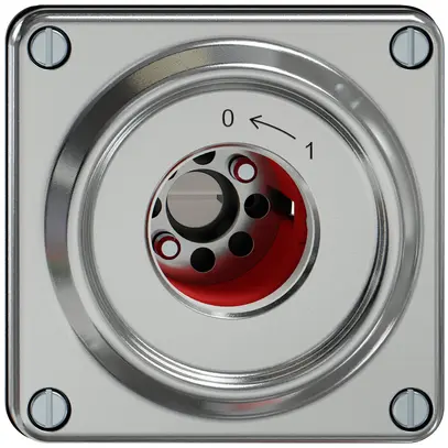 Contatto rotativo ELEMENT SNAPFIX® 1P 1C 16A 400V 0<-1 87×87×62mm all 